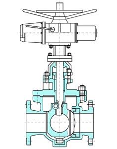 GQ947Y電動軌道球閥 (內(nèi)部結(jié)構(gòu)圖)